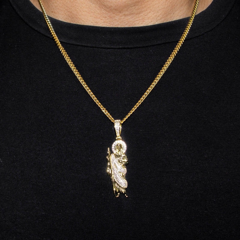 Silver Necklace - Gold St. Jude Necklace | 20.9 Grams