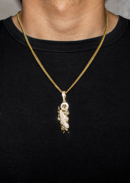 Silver Necklace - Gold St. Jude Necklace | 20.9 Grams