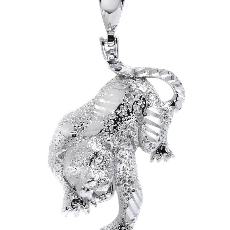 Silver Pendant - Silver Cheetah Pendant | Appx 12.5 Grams