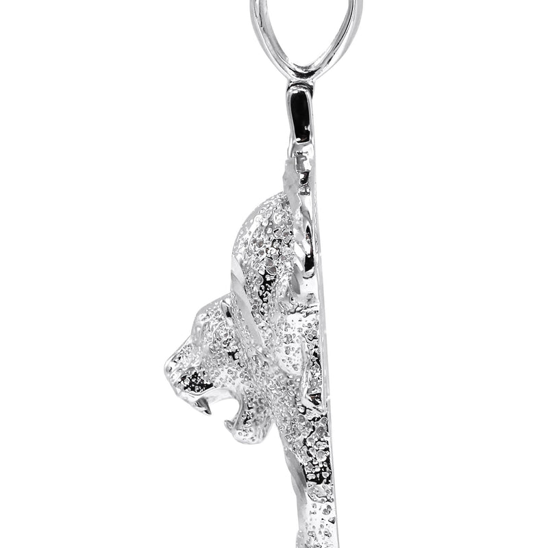 Silver Pendant - Silver Cheetah Pendant | Appx 12.5 Grams