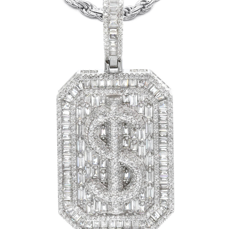 Silver Money Sign Necklace | 41 Grams