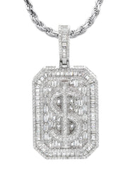 Silver Money Sign Necklace | 41 Grams