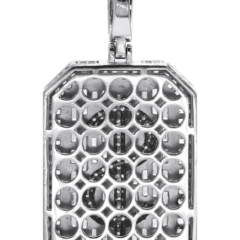 Silver Pendant - Silver Baguette Money Sign Dog Tag Pendant | Appx 16.6 Grams