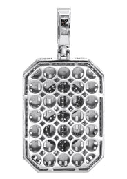 Silver Pendant - Silver Baguette Money Sign Dog Tag Pendant | Appx 16.6 Grams