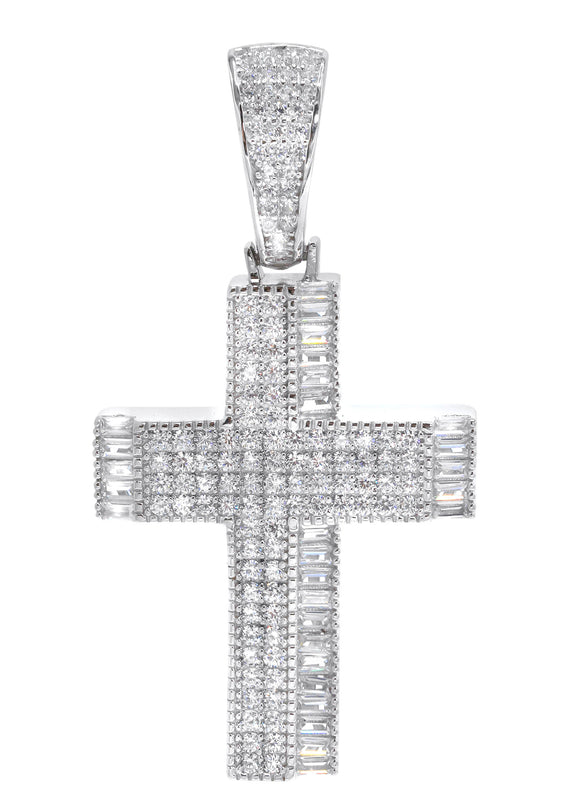 Silver Pendant - Silver Cross Pendant | Appx 8.8 Grams