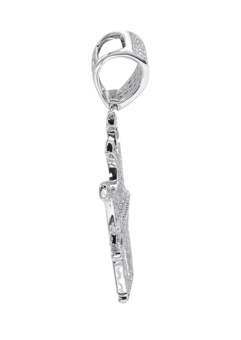 Silver Pendant - Silver Crown King Pendant | Appx 4.4 Grams