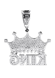 Silver Pendant - Silver Crown King Pendant | Appx 4.4 Grams