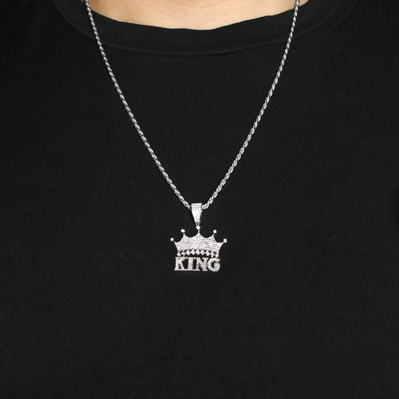 Silver King Crown Necklace | 18 Grams