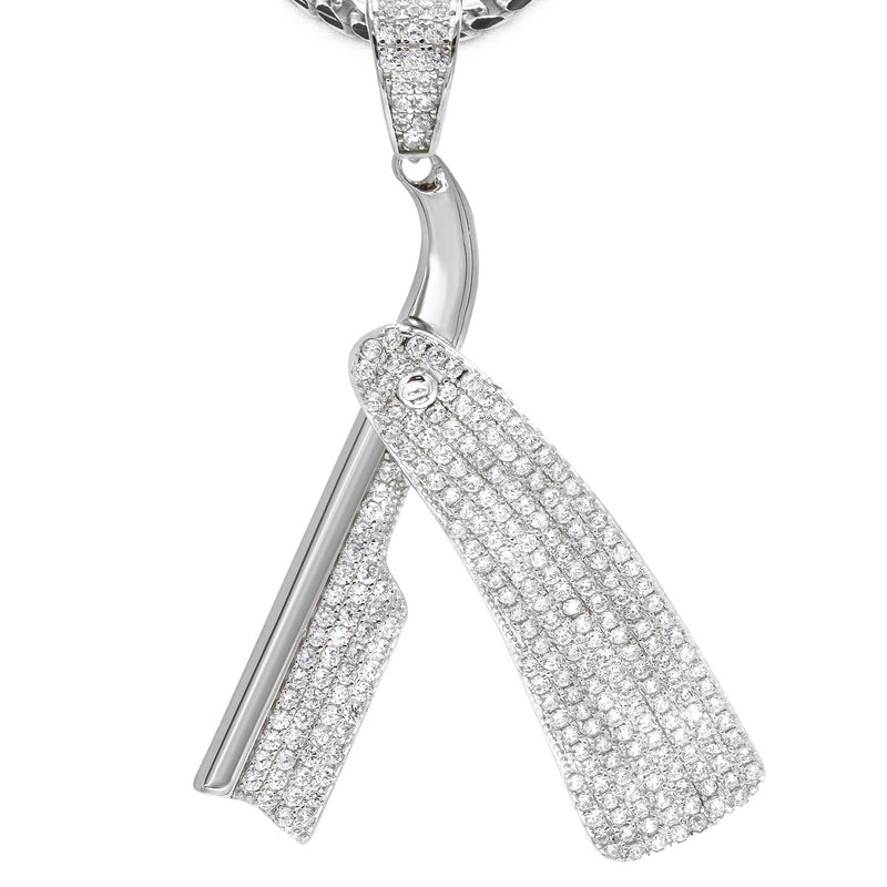 Silver Barber Razor Necklace | 21 Grams