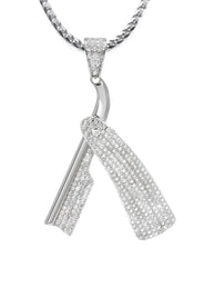 Silver Barber Razor Necklace | 21 Grams