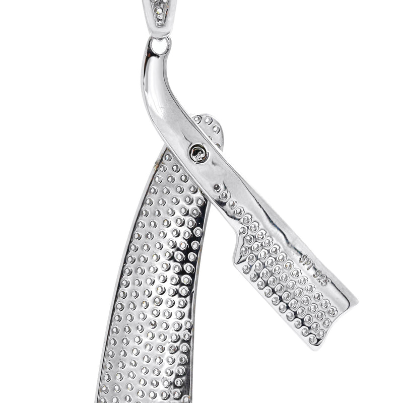 Silver Pendant - Silver Barber Razor Pendant | Appx 6.8 Grams