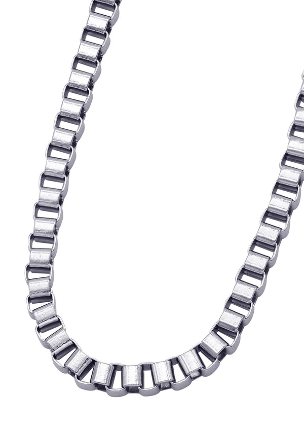 White Gold Plated Box Chain