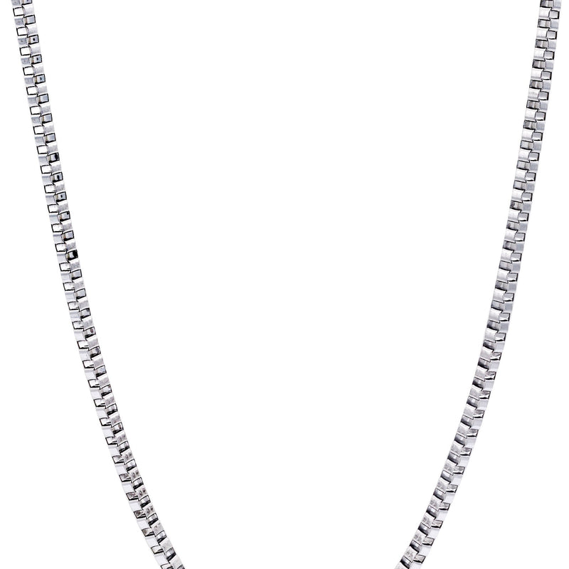 White Gold Plated Box Chain