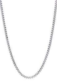 White Gold Plated Box Chain