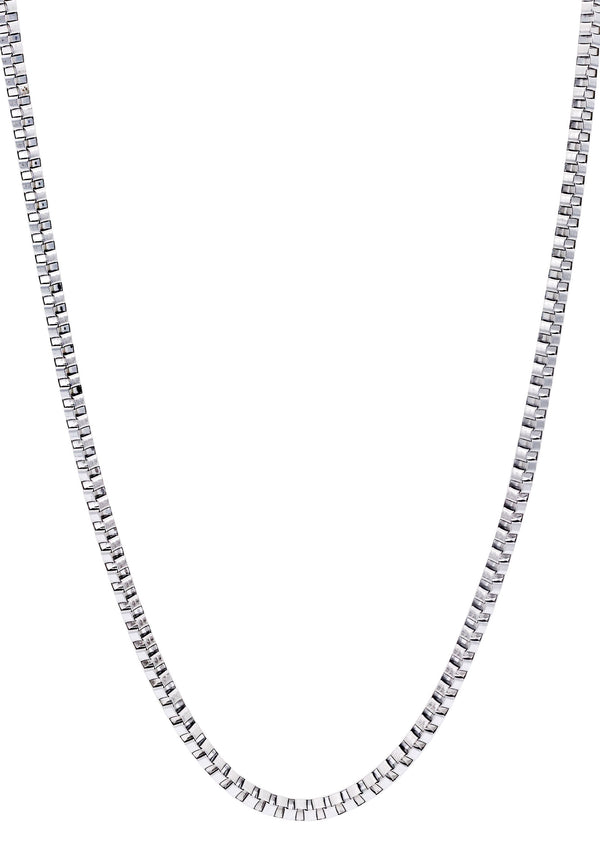 White Gold Plated Box Chain