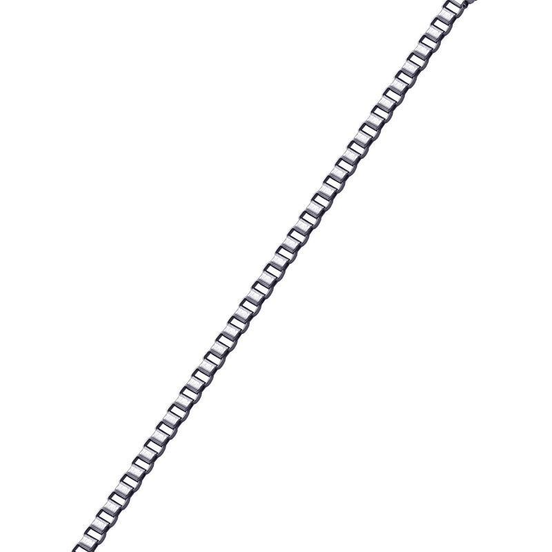 White Gold Plated Box Bracelet