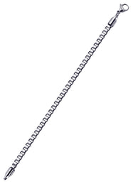 White Gold Plated Box Bracelet