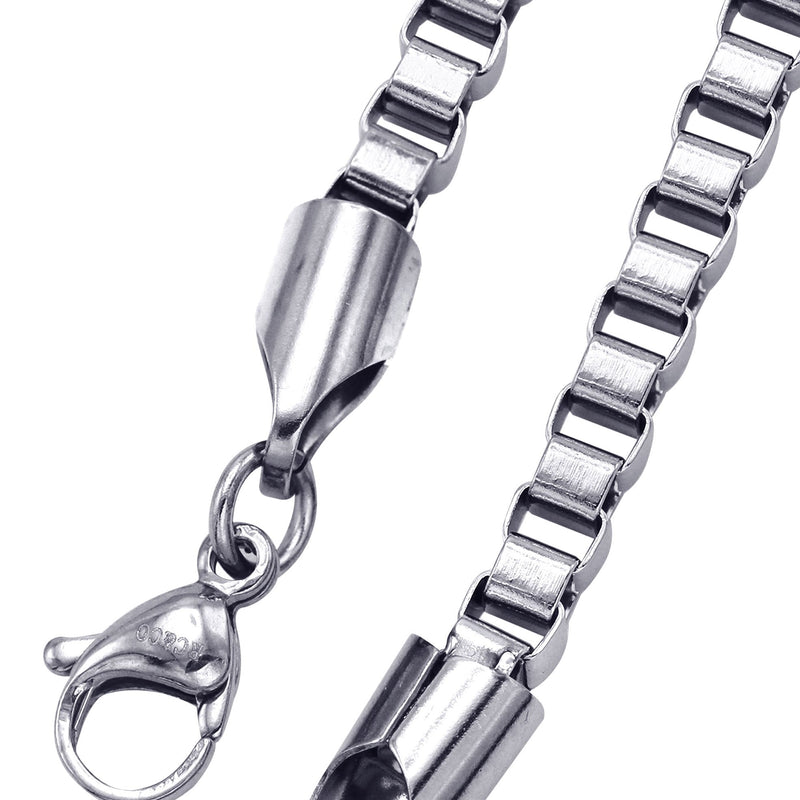 White Gold Plated Box Chain