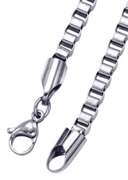 White Gold Plated Box Chain