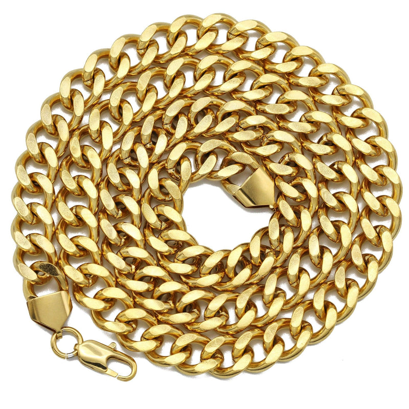 Gold Plated Mens Cuban Curb Chain