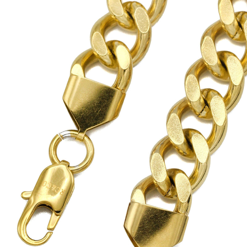 Gold Plated Mens Cuban Curb Chain