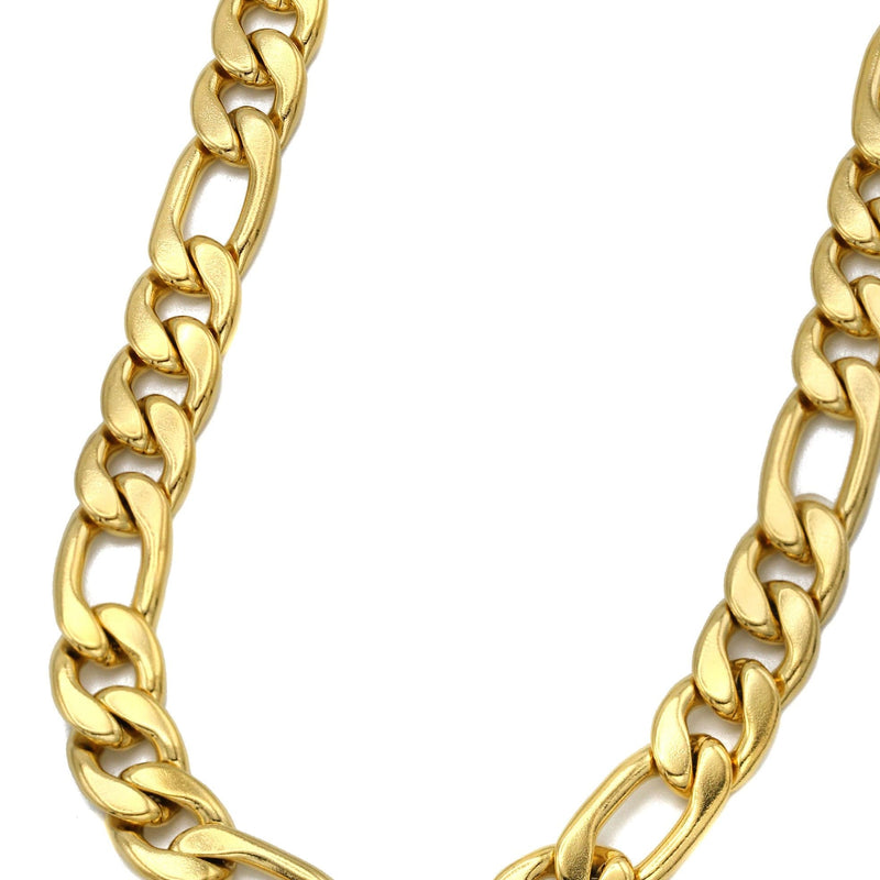 Gold Plated Mens Figaro Chain
