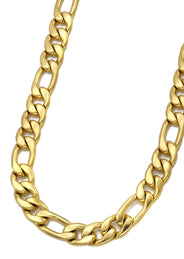 Gold Plated Mens Figaro Chain