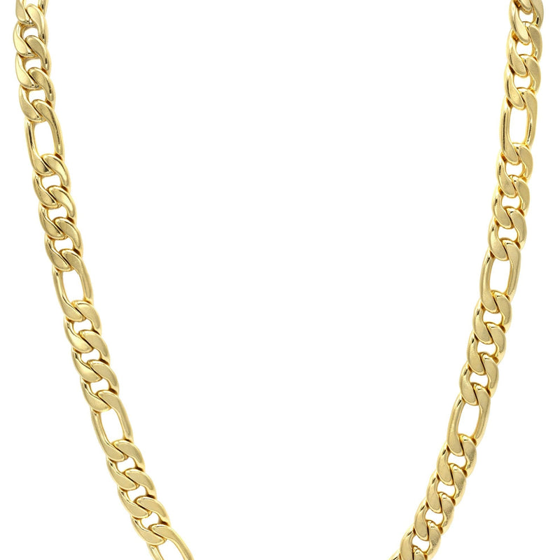 Gold Plated Mens Figaro Chain