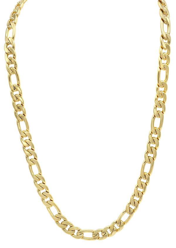 Gold Plated Mens Figaro Chain