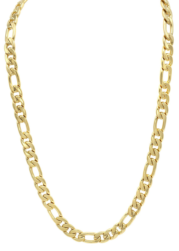 Gold Plated Mens Figaro Chain
