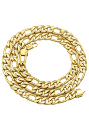 Gold Plated Mens Figaro Chain