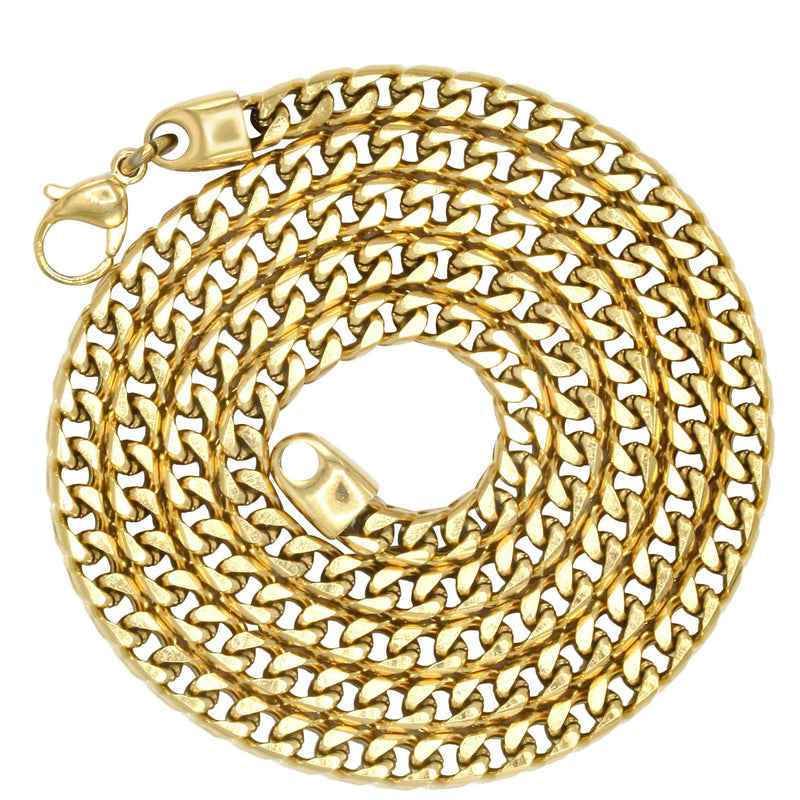 Gold Plated Mens Chain Solid Franco