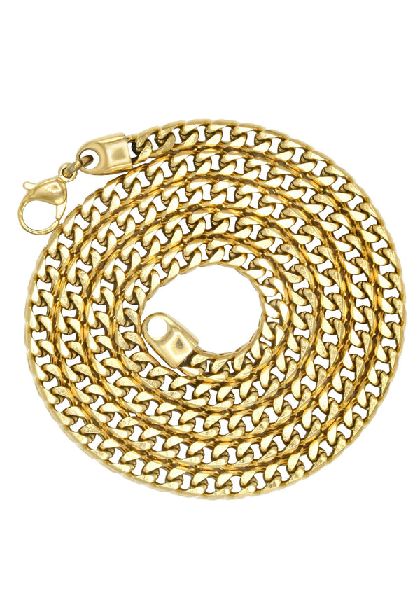 Gold Plated Mens Chain Solid Franco