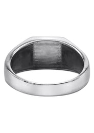 Mens Silver Signet Onyx Ring | Appx 5.4 Grams