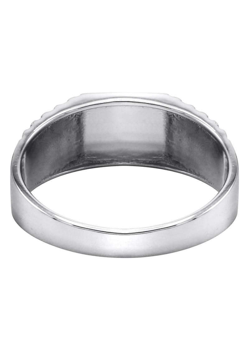 Mens Silver Onyx Ring | Appx 3.9 Grams