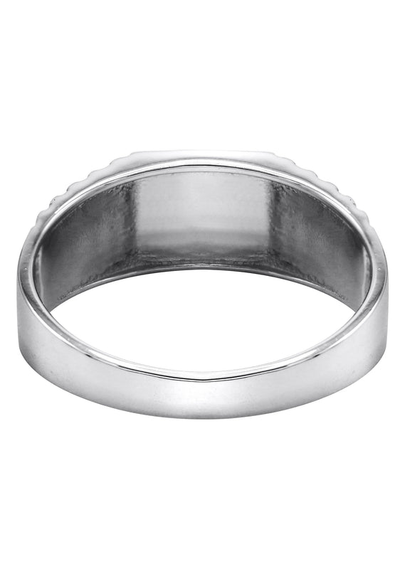 Mens Silver Onyx Ring | Appx 3.9 Grams