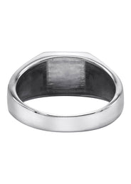 Mens Silver Cross Signet Ring | Appx 4.2 Grams