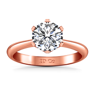 Solitaire Diamond Engagement Ring Tresa  14K Rose Gold