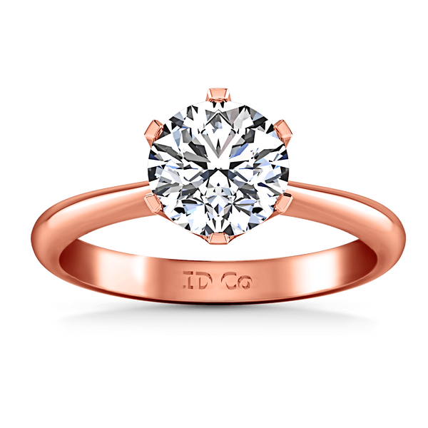 Solitaire Diamond Engagement Ring Tresa  14K Rose Gold