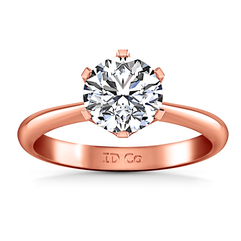 Solitaire Diamond Engagement Ring Tresa  14K Rose Gold