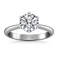 Round Diamond Solitaire Engagement Ring Tresa 14K White Gold