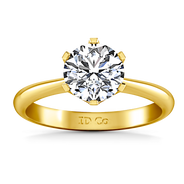 Solitaire Diamond Engagement Ring Tresa  14K Yellow Gold
