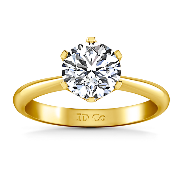 Solitaire Diamond Engagement Ring Tresa  14K Yellow Gold