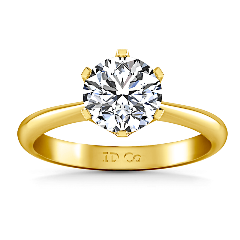 Solitaire Diamond Engagement Ring Tresa  14K Yellow Gold