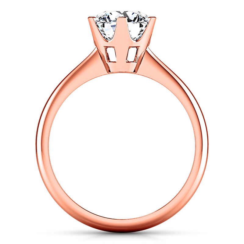 Solitaire Diamond Engagement Ring Tresa  14K Rose Gold