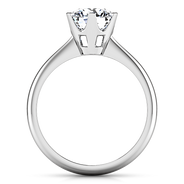 Round Diamond Solitaire Engagement Ring Tresa 14K White Gold