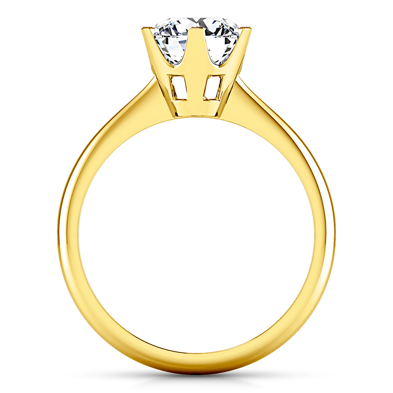 Solitaire Diamond Engagement Ring Tresa  14K Yellow Gold