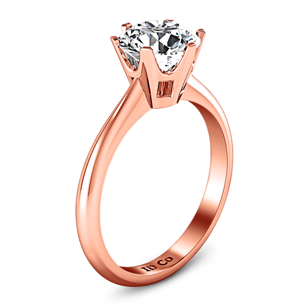 Solitaire Diamond Engagement Ring Tresa  14K Rose Gold