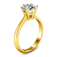 Solitaire Diamond Engagement Ring Tresa  14K Yellow Gold