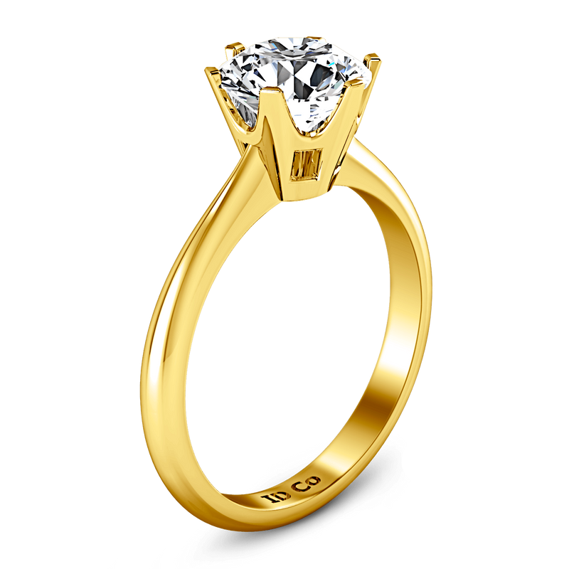 Solitaire Diamond Engagement Ring Tresa  14K Yellow Gold